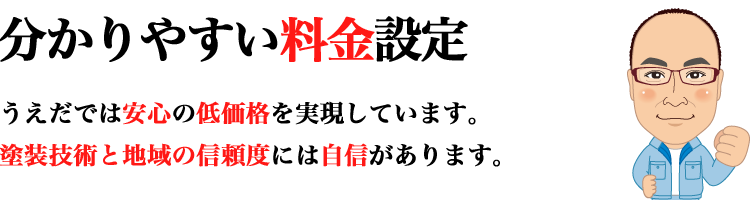 分かりやすい料金設定